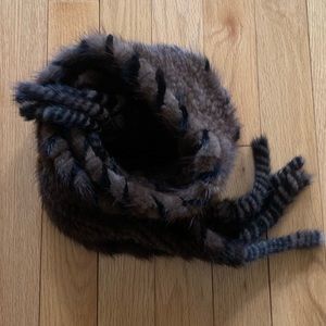 Real mink fur scarf